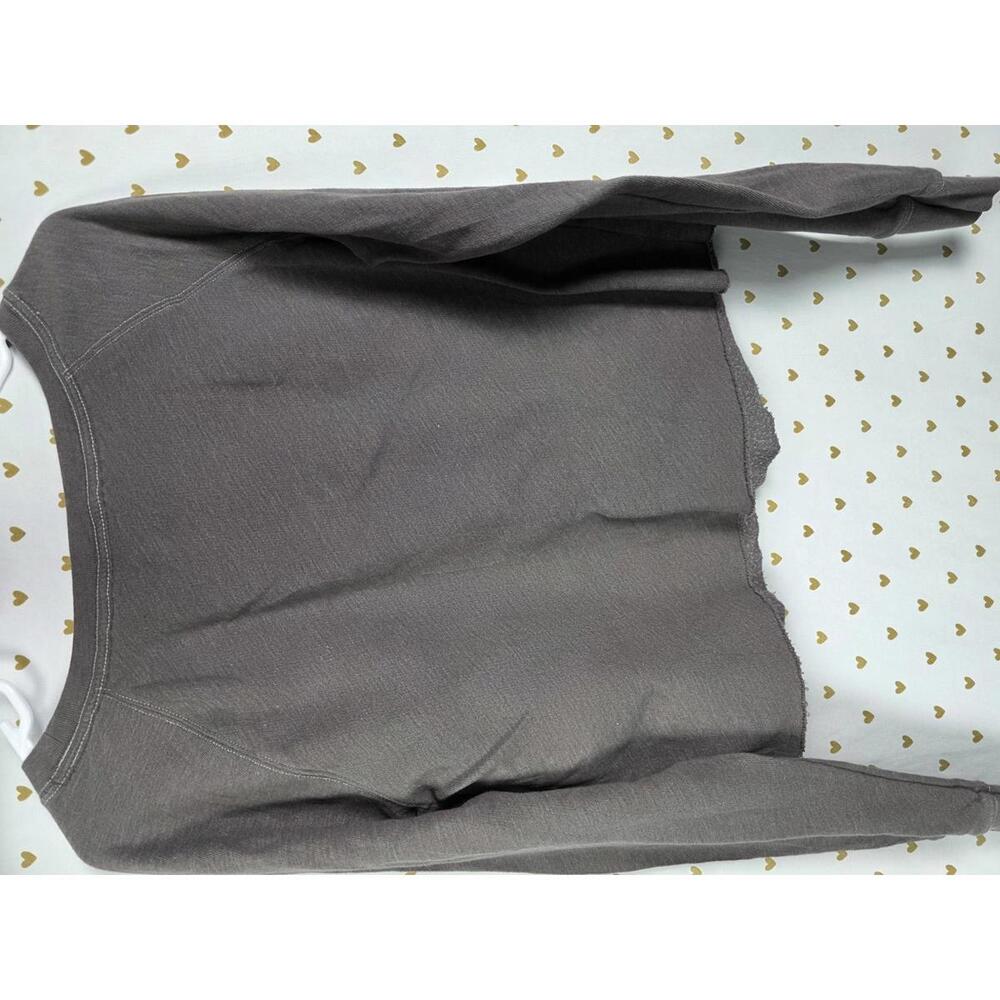 PINK Victoria's Secret Gray Cropped Sweatshirt - Picture 5 of 5